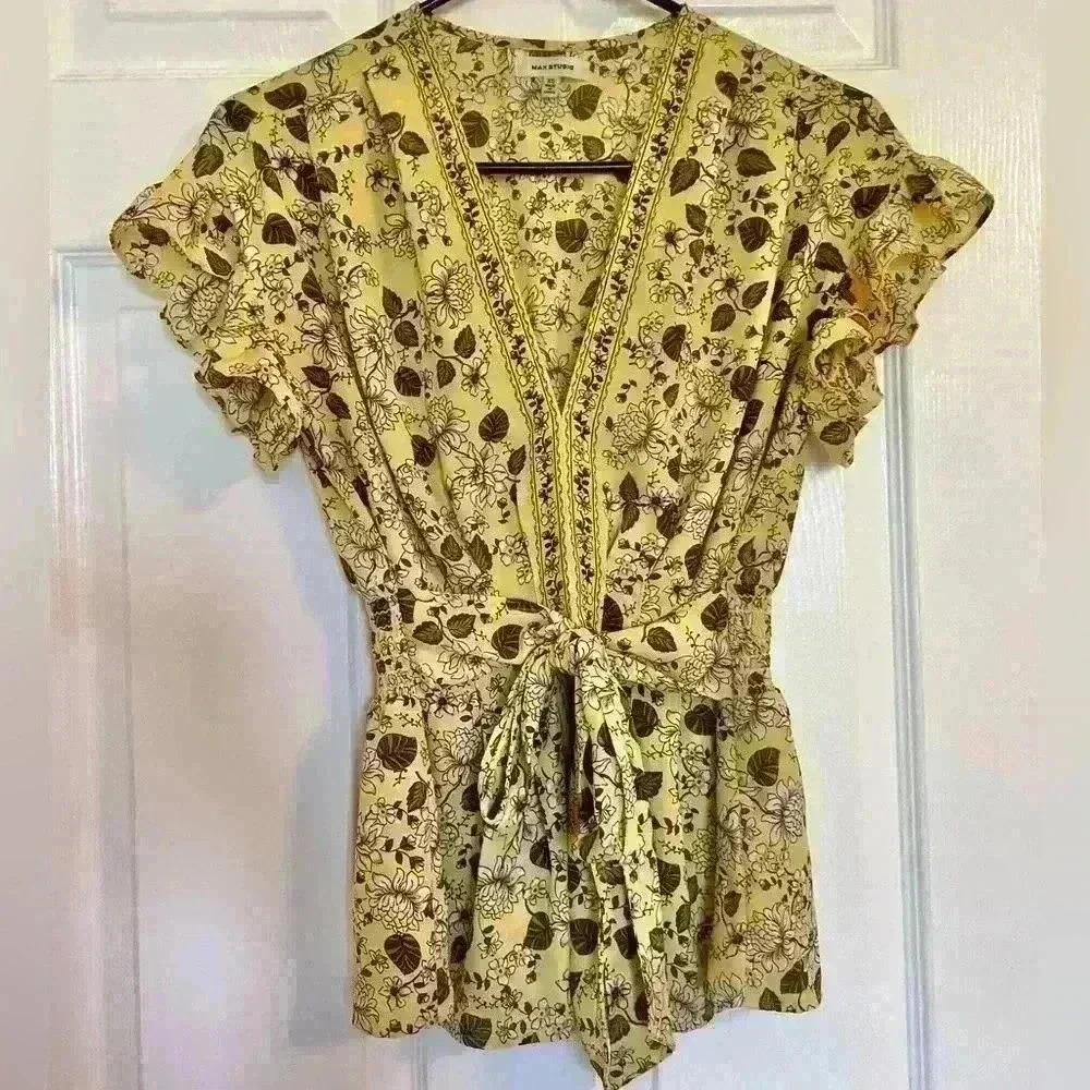 Max Studio Floral Boho Blouse